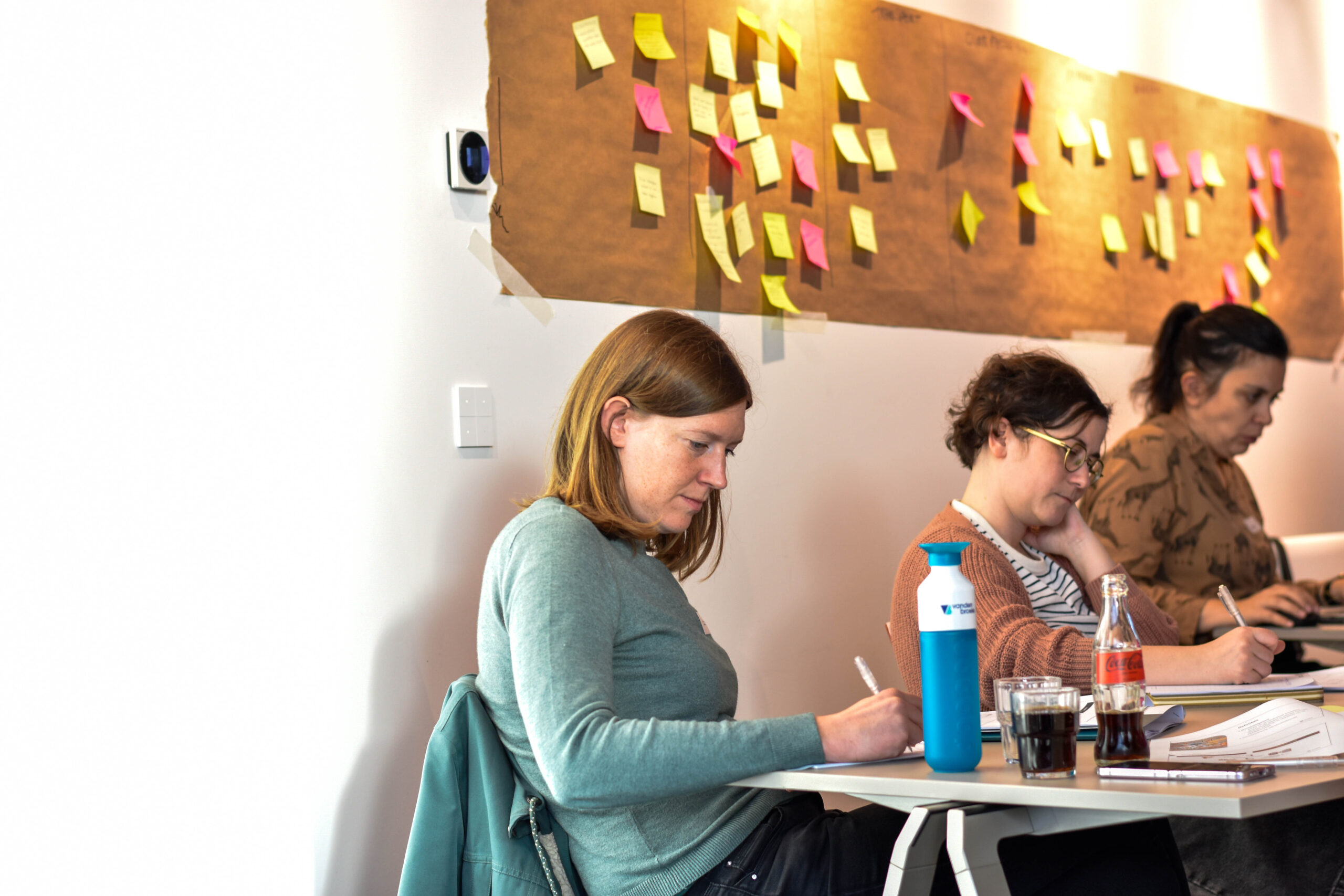 Werksessie met post-its